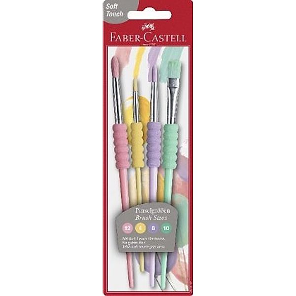 Faber-Castell Pinsel 4er Set Pastell Softgriffstück BK