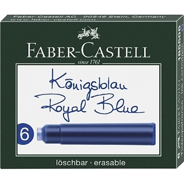 Faber-Castell Tintenpatronen Standard königsblau 6er