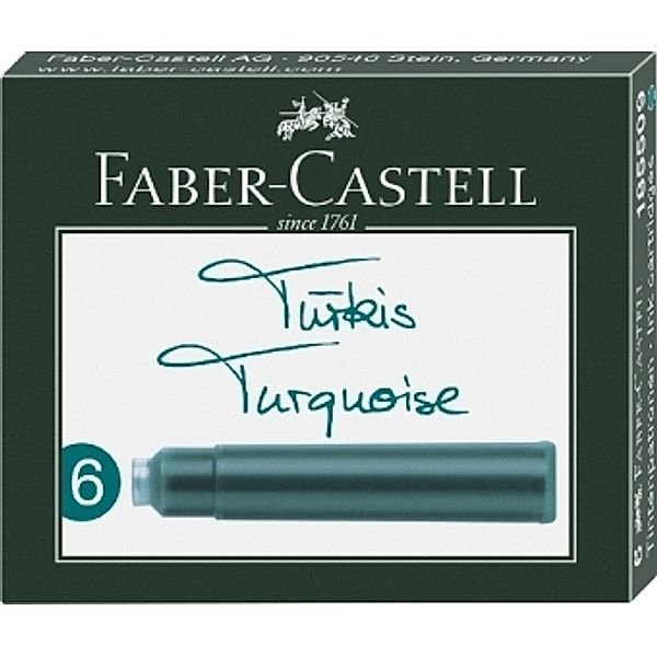 Faber-Castell Tintenpatronen Standard türkis 6er