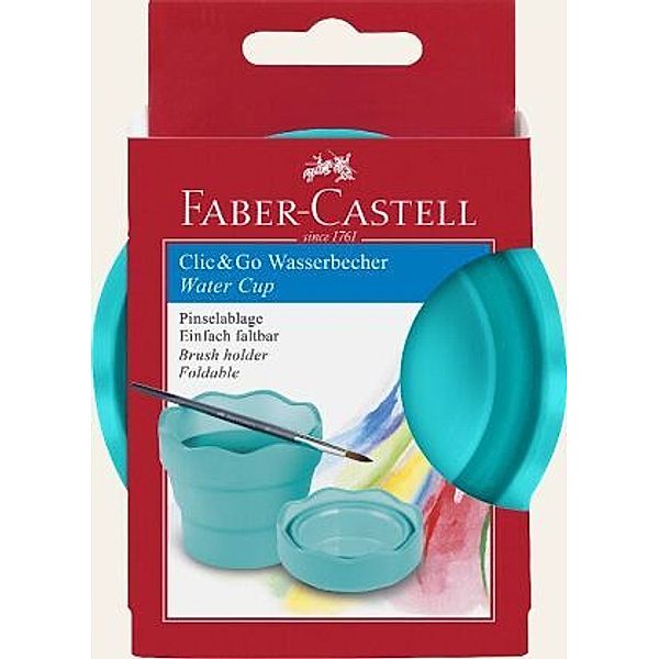 Faber-Castell Wasserbecher Clic&Go türkis