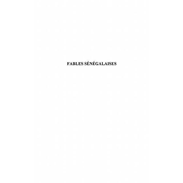 Fables senegalaises / Hors-collection, Collectif