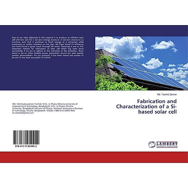 Fabrication and Characterization of a Si-based solar cell, Md. Tawhid Zaman