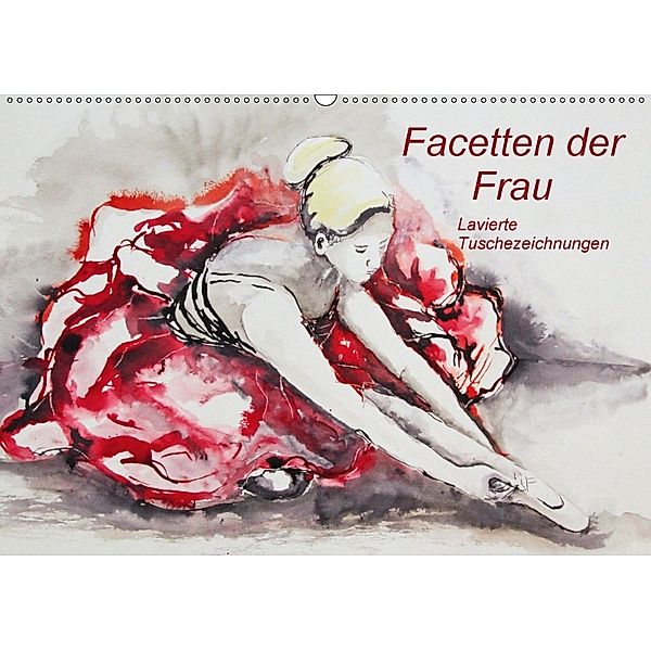 Facetten der Frau - Lavierte Tuschezeichnungen (Wandkalender 2018 DIN A2 quer), Sigrid Harmgart