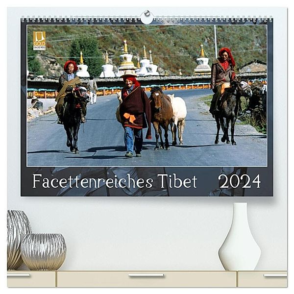 Facettenreiches Tibet (hochwertiger Premium Wandkalender 2024 DIN A2 quer), Kunstdruck in Hochglanz, Manfred Bergermann