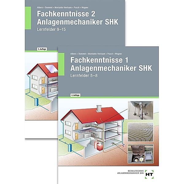 Fachkenntnisse Anlagenmechaniker SHK 1 + 2, 2 Bde., Josef Wagner, Peter Pusch, Henry Montaldo-Ventsam, Rainer Dommel, Joachim Albers