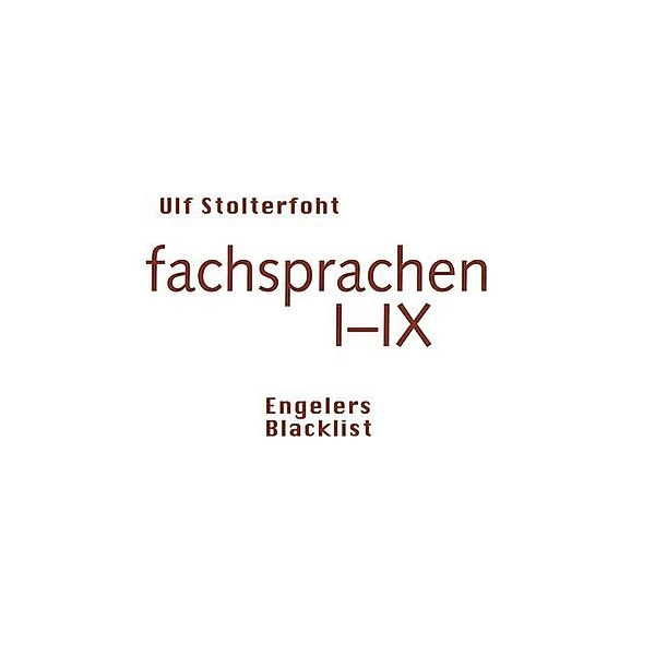 fachsprachen I-IX, Ulf Stolterfoht
