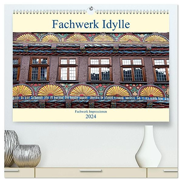 Fachwerk Impressionen (hochwertiger Premium Wandkalender 2024 DIN A2 quer), Kunstdruck in Hochglanz, Bodo Schmidt