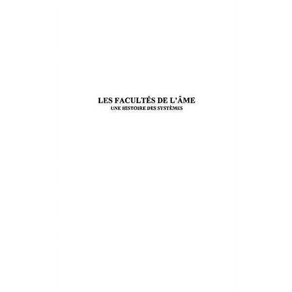 Facultes de l'ame / Hors-collection, Nicolas Serge