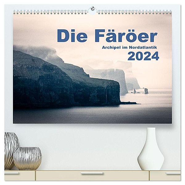 Färöer Archipel im Nordatlantik (hochwertiger Premium Wandkalender 2024 DIN A2 quer), Kunstdruck in Hochglanz, Kai-Uwe Klauß