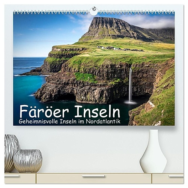 Färöer Inseln - Geheimnisvolle Inseln im Nordatlantik (hochwertiger Premium Wandkalender 2024 DIN A2 quer), Kunstdruck in Hochglanz, Dennis Westermann