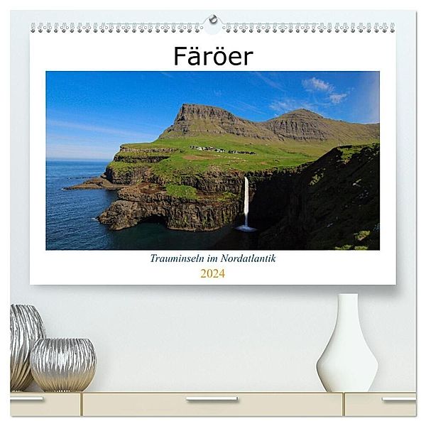 Färöer - Trauminseln im Nordatlantik (hochwertiger Premium Wandkalender 2024 DIN A2 quer), Kunstdruck in Hochglanz, been.there.recently