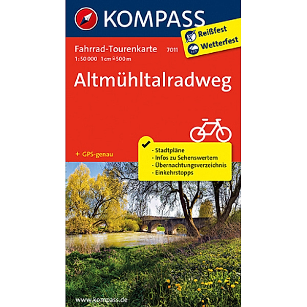 Fahrrad-Tourenkarte Altmühltalradweg