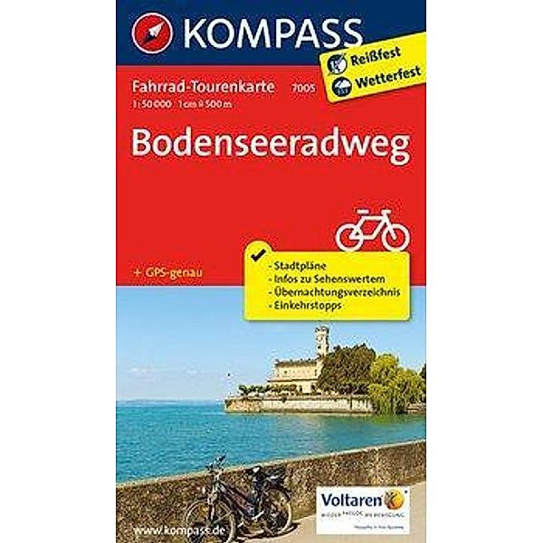 Fahrrad-Tourenkarte Bodenseeradweg