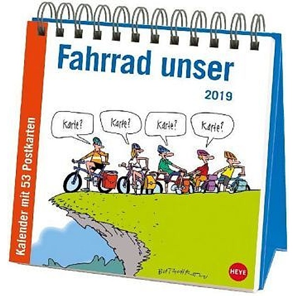 Fahrrad unser, Aufstell-Postkartenkalender 2019, Peter Butschkow