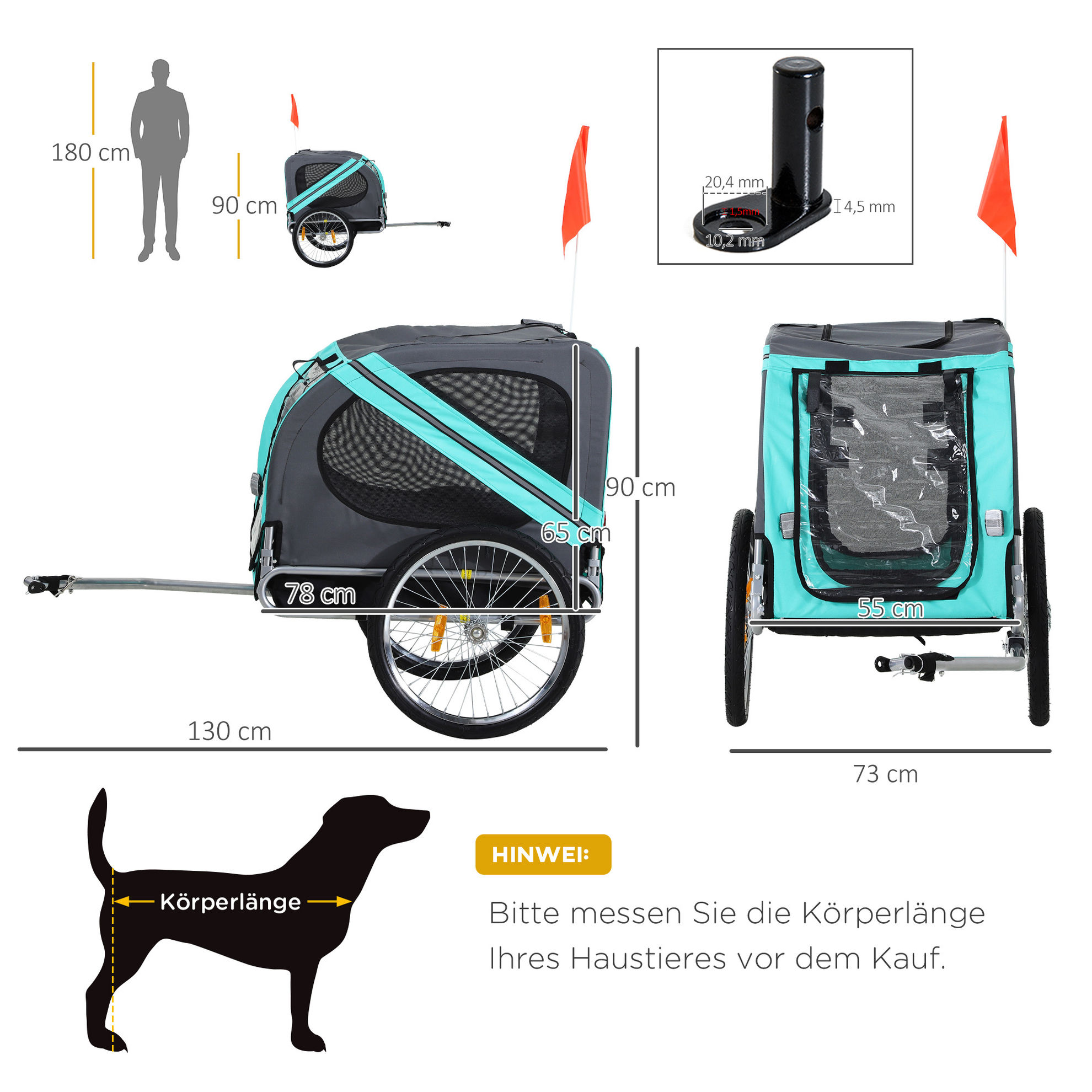 Fahrradanhänger für Hunde Farbe: grün bestellen | Weltbild.de