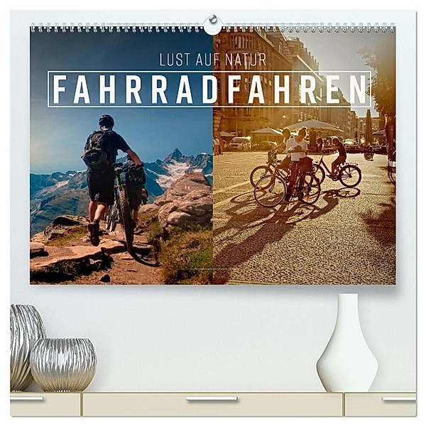 Fahrradfahren - Lust auf Natur (hochwertiger Premium Wandkalender 2024 DIN A2 quer), Kunstdruck in Hochglanz, Peter Roder
