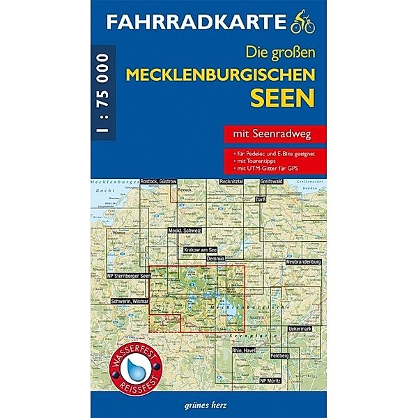 Fahrradkarte Die großen Mecklenburgischen Seen