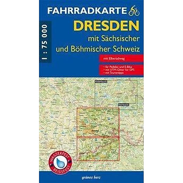 Fahrradkarte Dresden mit sächsischer und böhmischer Schweiz