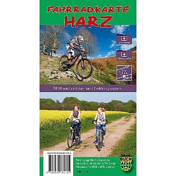 Fahrradkarte Harz, wetterfest, 2 Bl., Bernhard Spachmüller, Thorsten Schmidt