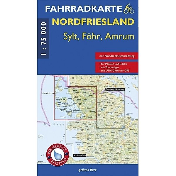 Fahrradkarte Nordfriesland - Sylt, Föhr, Amrum