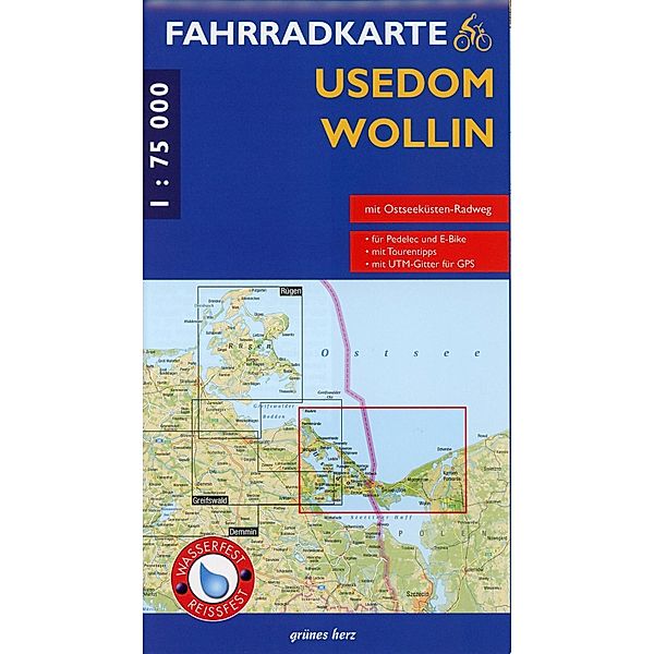 Fahrradkarte Usedom, Wollin