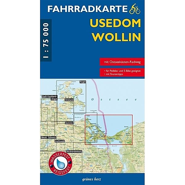 Fahrradkarte Usedom, Wollin