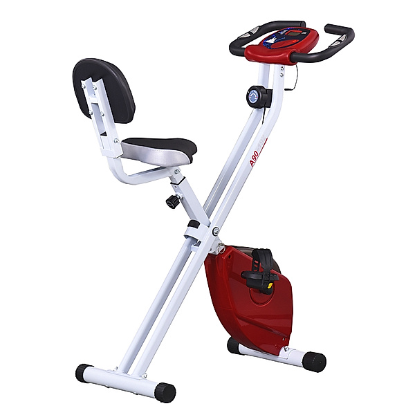 Fahrradtrainer mit Magnetwiderstand (Farbe: rot/weiß)