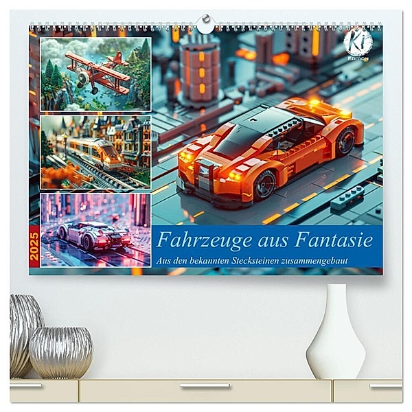 Fahrzeuge aus Fantasie (hochwertiger Premium Wandkalender 2025 DIN A2 quer), Kunstdruck in Hochglanz, Calvendo, Kerstin Waurick