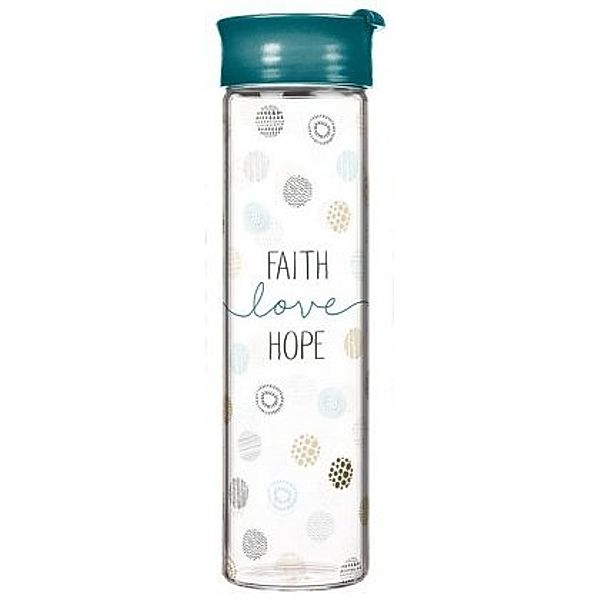 Faith Love Hope - Glasflasche