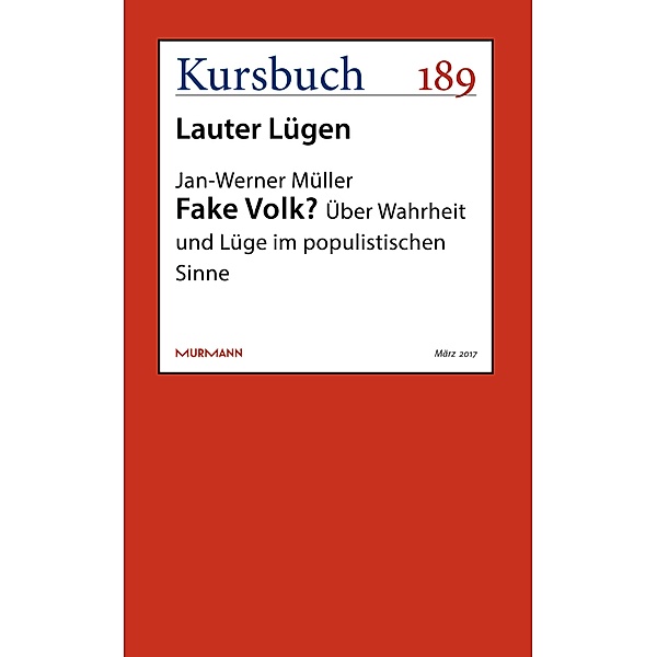 Fake Volk? / Kursbuch, Jan-Werner Müller