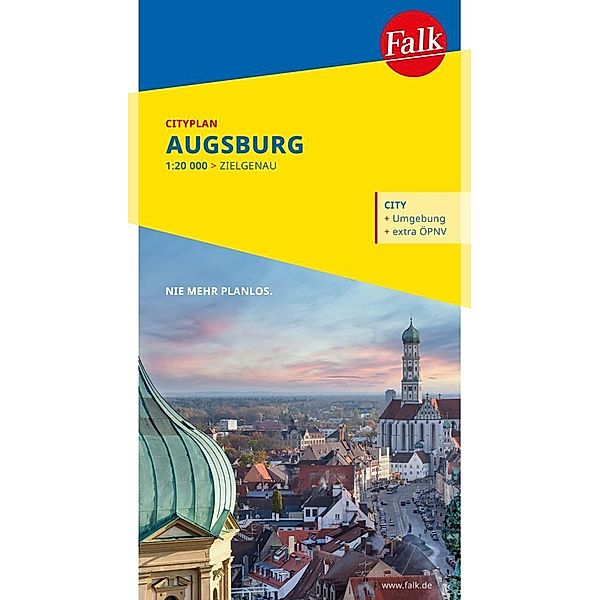 Falk Cityplan Augsburg 1:18.500