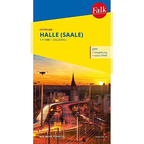 Falk Cityplan Halle (Saale) 1:17.500