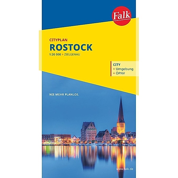 Falk Cityplan Rostock 1:21.000
