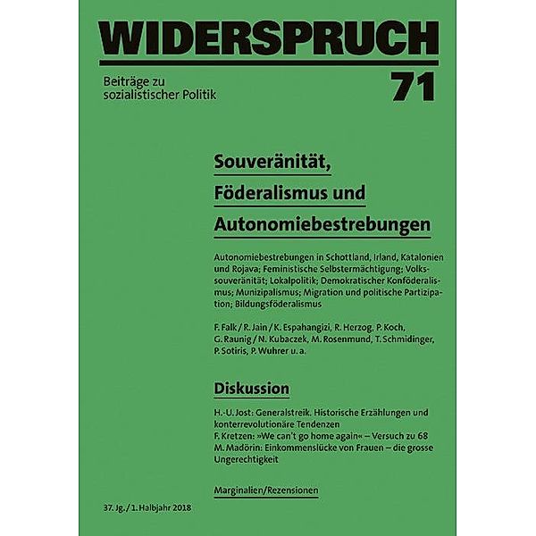 Falk, F: Widerspruch 71, Francesca Falk, Marianne Haueter, Therese Wüthrich, Wolf Linder, Regula Flury, Thomas Schmidinger, Pit Wuhrer