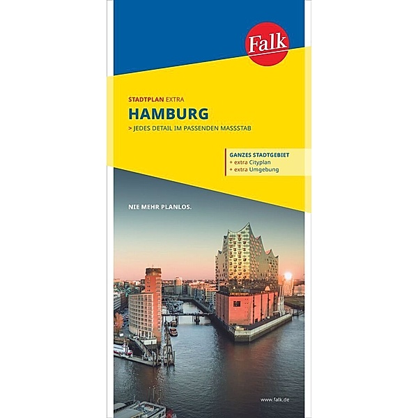 Falk Stadtplan Extra Hamburg 1:22.500