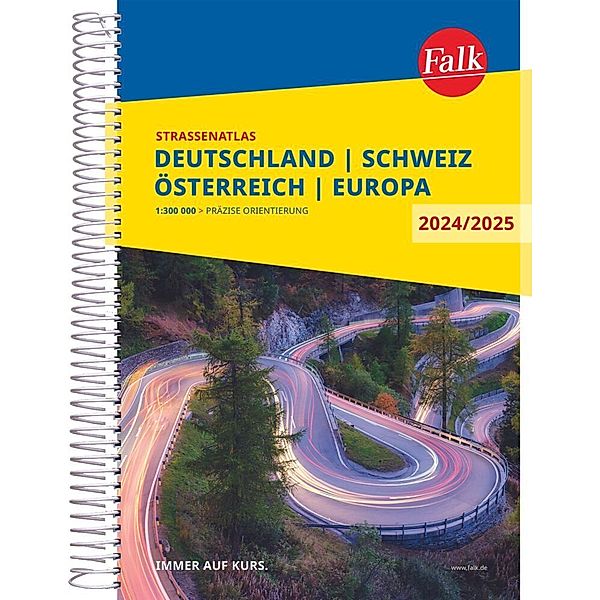 Falk Straßenatlas 2024/2025 Deutschland, Schweiz, Österreich 1:300.000