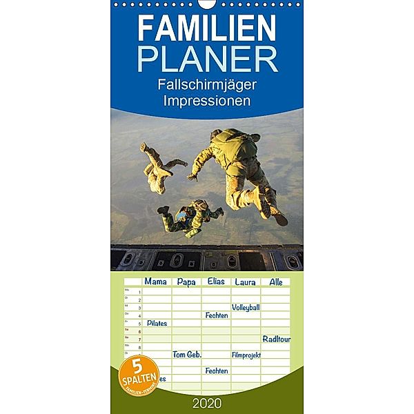 Fallschirmjäger. Impressionen von Mensch und Material - Familienplaner hoch (Wandkalender 2020 , 21 cm x 45 cm, hoch), Steffani Lehmann