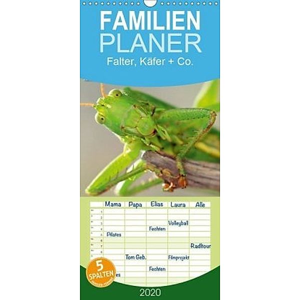 Falter, Käfer und Co.faszinierend, doch extrem gefährdet - Familienplaner hoch (Wandkalender 2020 , 21 cm x 45 cm, hoch), Heinz Schmidbauer