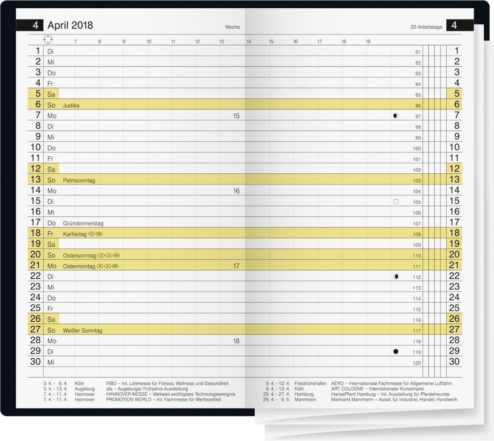Faltkalender mini-planer d-15 dunkelblau 2020 - Kalender bestellen