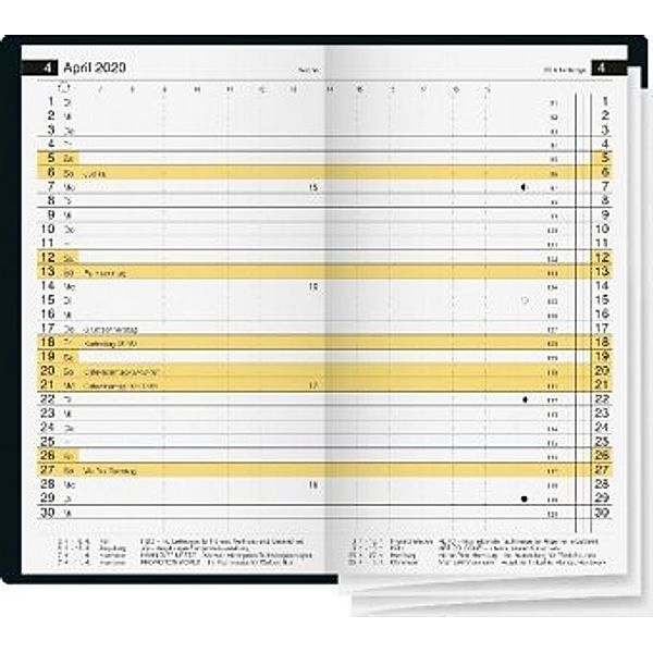 Faltkalender mini-planer d-15 dunkelblau 2020