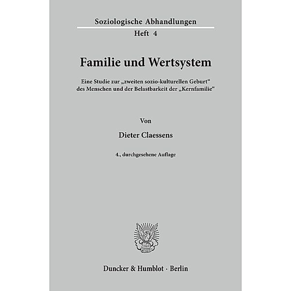 Familie und Wertsystem., Dieter Claessens