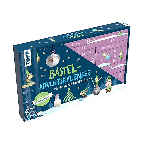 Familien-Bastel-Adventskalender - 24 Bastelprojekte mit Material, Sascha Deutzmann