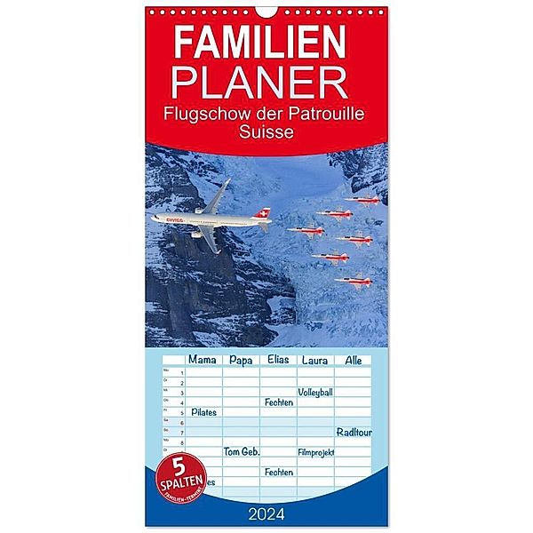 Familienplaner 2024 - Akrobaten der Luft mit 5 Spalten (Wandkalender, 21 x 45 cm) CALVENDO, Andrea Schüpbach Photography and Travel