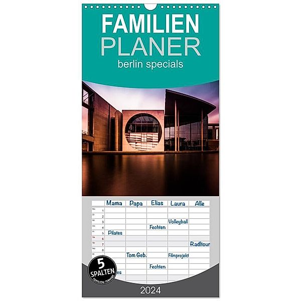 Familienplaner 2024 - berlin specials mit 5 Spalten (Wandkalender, 21 x 45 cm) CALVENDO, Stefan Björn Buder