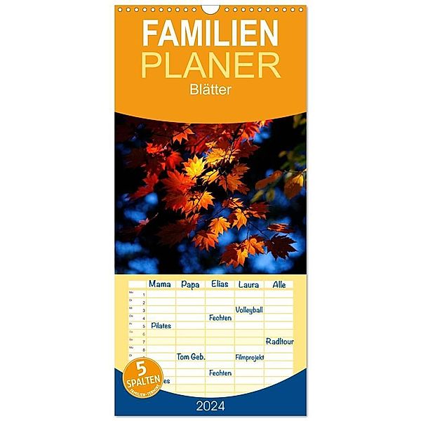 Familienplaner 2024 - Blätter mit 5 Spalten (Wandkalender, 21 x 45 cm) CALVENDO, Anette/Thomas Jäger