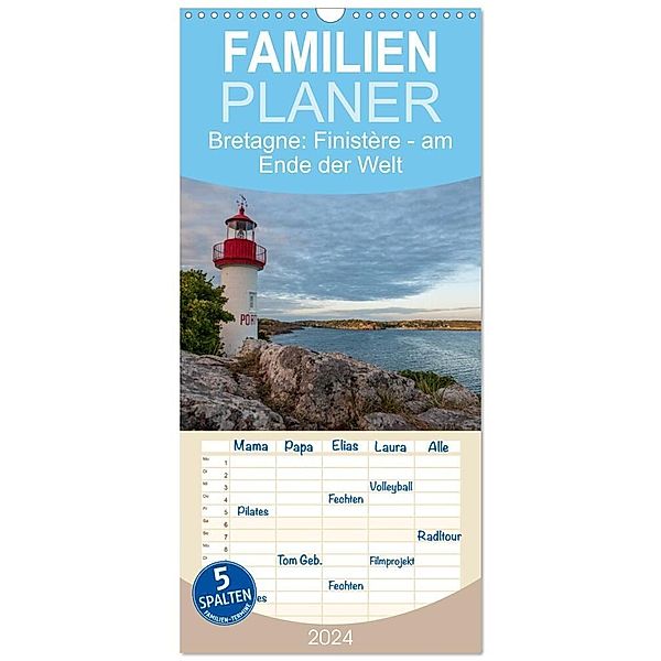 Familienplaner 2024 - Bretagne: Finistère - am Ende der Welt mit 5 Spalten (Wandkalender, 21 x 45 cm) CALVENDO, Olaf Herm