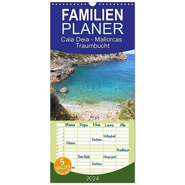 Familienplaner 2024 - Cala Deia - Mallorcas Traumbucht mit 5 Spalten (Wandkalender, 21 x 45 cm) CALVENDO, Markus Behner