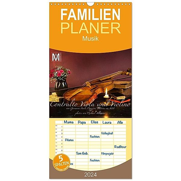 Familienplaner 2024 - Centralto Viola und Violino mit 5 Spalten (Wandkalender, 21 x 45 cm) CALVENDO, MA-PHOTOGRAPHY / MICHAEL ALLMAIER