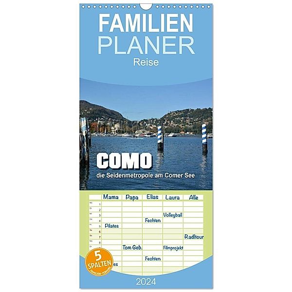 Familienplaner 2024 - Como - Seidenmetropole am Comer See mit 5 Spalten (Wandkalender, 21 x 45 cm) CALVENDO, Thomas Bartruff