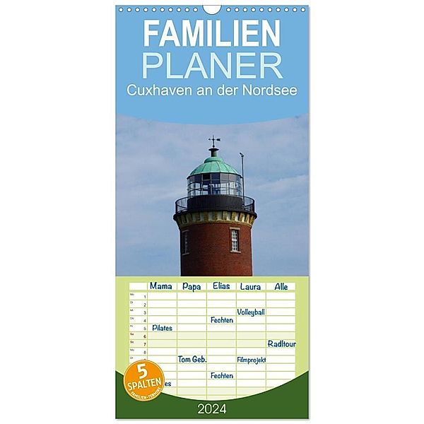 Familienplaner 2024 - Cuxhaven an der Nordsee mit 5 Spalten (Wandkalender, 21 x 45 cm) CALVENDO, Kattobello